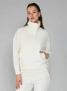 Quarter Zip Ribbed Sweatshirt
