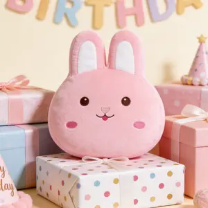 Easter Gift for Kids 1st Birthday Gift for Baby Girl 12 Inch Mini Animal Pillow Soft Cuddly Cushion Rabbit Penguin Corgi Pig Stuffed Toy Easter Basket Stuffer First Birthday Present Baby Shower Gift Kawaii Nursery Decor Holiday Surprise