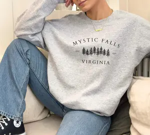 MYSTIC FALLS Virginia Sweatshirt, Unisex Heavy Blend Crewneck Sweatshirt, Vampire Crew, Women Sweatshirts, Elena Gilbert, Damon Salvatore