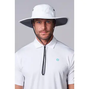 Leo Shapeable Wide Brim Hat | White/Carbon