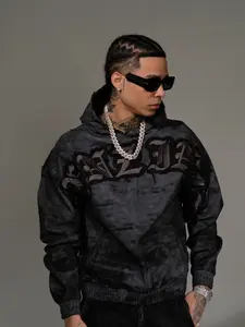 GZ BLACK PATCHWORK HOODIE