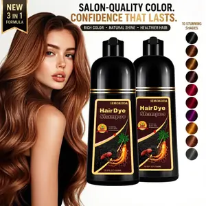 2 Bottles InstantHair Dye Shampo0 for Women & Men, 3 in 1 Instant Hair Color Shampoo for 100% Gray Hair Coverage, Magic Coloring Shampoo, Beard & Root Touch Up, Easy At-Home DIY Salon, Herbal IngredientsPlant Based for All Hair Types 16.9 Fl Oz