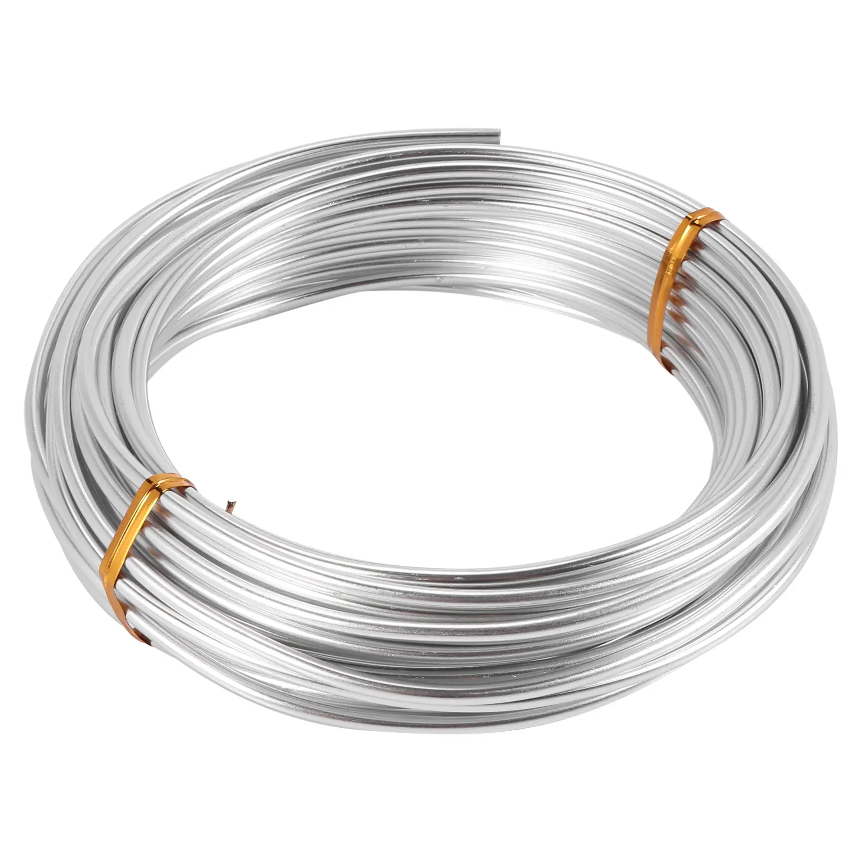 Durable Light-Weight 3mm Silver Aluminium Wire (10M, 1 Roll) - Pliable for Jewelry Making, Florist Arranging, Clay Modelling DIY Projects