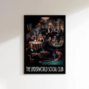 Legendary Gangsters Wall Art, Mafia Movie Legends Poster, Quality Paper 8x12 to 27x40inch, No Framed