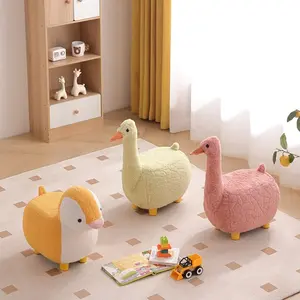 Cartoon Animal Stool, Cute Kids Step Stool, Soft Plush Baby Footstool, Non-Slip Toddler Bench, Entryway & Playroom Use, Must-Have for Kids’ Cozy Seating & Shoe Changing