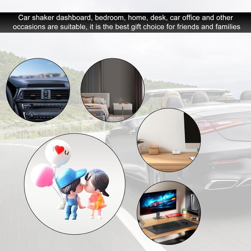 Cute Couple Car Dashboard Decorations, Lovely Couple Kiss Cartoon Figurines Car Ornament, Resin Material Boy Girl Car Interior Decoration with Balloon for Car Dashboard Gifts Cute Couple Car Dashboard Decorations, Lovely Couple Kiss Cartoon Figurines Car Ornament, Resin Material Boy Girl Car Interior Decoration with Balloon for Car Dashboard Gifts