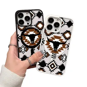 Premium Magnetic Case for iPhone11/12/13/14/15/16/17/promax Western Elements Bullhead y2k cased MagSafe Ready, Anti-Fall, Springtok and Ultra-Thin Design |     Perfect for Everyday Use Protector Screen Protector Aesthetic Resistance Protection Protective