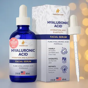 Wrinkle Serum Pure Hyaluronic Acid Hydrating Serums for Brightening, Exfoliating, and Moisturizing - Suitable for All Skin Types | InstaSkinCare