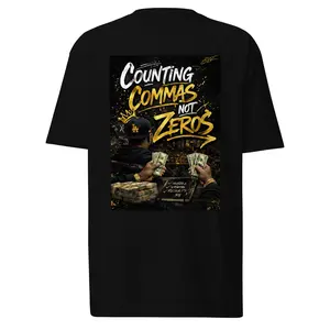 Counting Commas Not Zeros Men’s premium heavyweight graphic tee