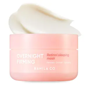 BANILA CO Overnight Firming Retinol Sleeping Mask | Liposome Retinol & Bakuchiol Capsule | Vegan Sleeping Mask for Smooth, Resilient Skin | Korean Facial Skincare Non-Comodogenic