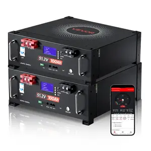 VEVOR 48V 200Ah LiFePO4 Lithium Battery, 2 Pack 100Ah, 10.24kWh Capacity, 51.2V Server Rack LiFePO4 Battery with Bluetooth, Max 6000 Cycles, LCD Display, for Off - Grid, Solar System, Backup PowerVEVOR Super Brand Day