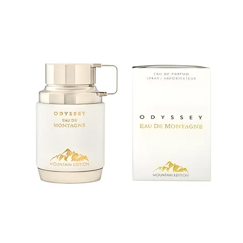 Armaf Odyssey Eau de Montagne (Mountain Edition) Full Sized Unisex EDP Fragranced Perfume Spray (3.4 oz) - Men/Women Almond Perfume Unisex Fragrance with Spicy Warm Powder, Vanilla Notes, Amber Woody, Aromatic Floral Scents