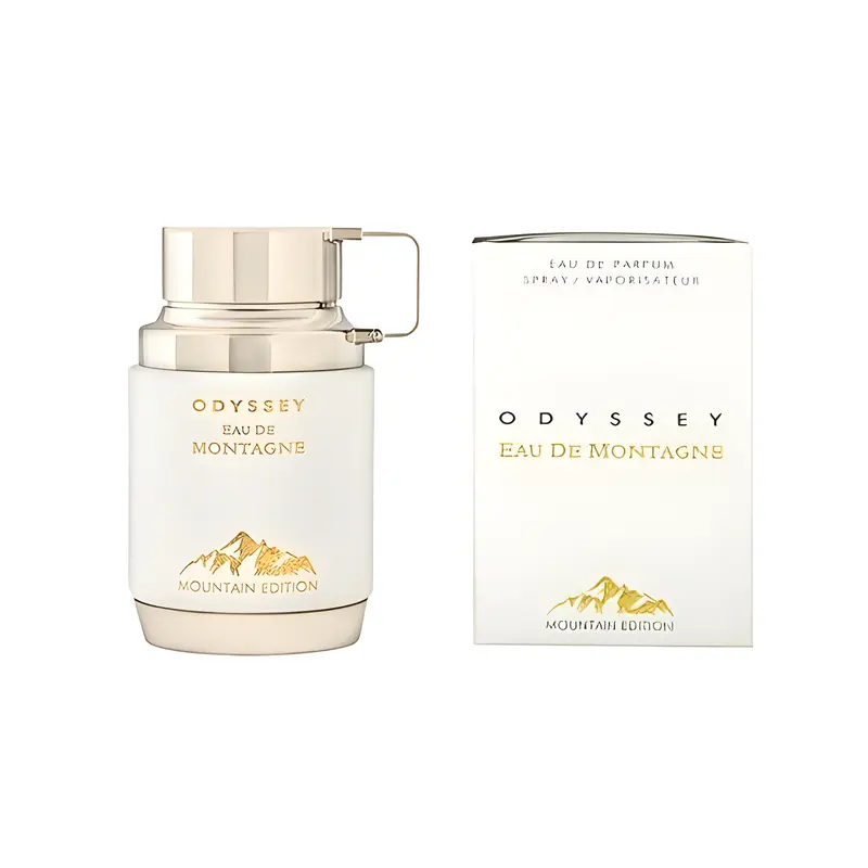 Armaf Odyssey Eau de Montagne (Mountain Edition) Full Sized Unisex EDP Fragranced Perfume Spray (3.4 oz) - Men/Women Almond Perfume Unisex Fragrance with Spicy Warm Powder, Vanilla Notes, Amber Woody, Aromatic Floral Scents
