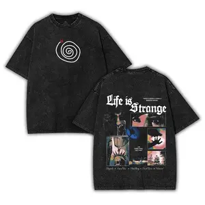 Life is Strange Tshirt 2 Sided Cotton unisex graphic tees game anime manga movie Menswear Vintage Retro Gaming Black streetwear Top Style