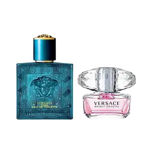 Versace Eros and Versace Bright Crystal Eau de Toilette Combo – 1.7 oz Each
