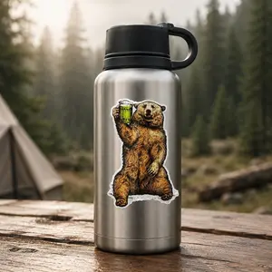 Bear Beer Sticker, Vinyl sticker, Laptop sticker, Yeti cooler sticker, Water Bottle Sticker, Funny Sticker, MacBook Sticker, Laptop Water Bottle Decal
