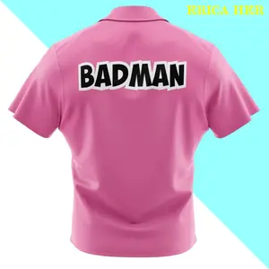 Vegeta Badman Pink Dragon Ball Z Button  Up Hawaiian Shirt