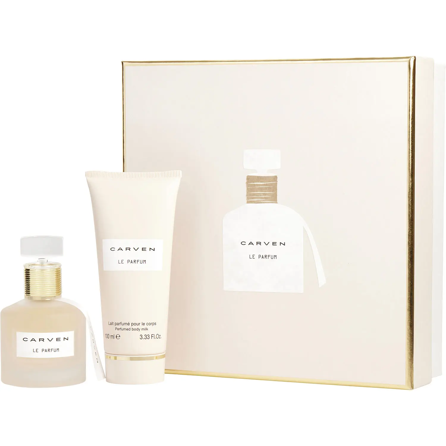 Carven Le Parfum Set-Eau De Parfum Spray 1.7 Oz & Body Milk 3.3 Oz For Women