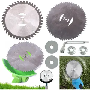 7Pcs Manganese Stainless Steel Round Weed Wacker Saw Blade Attachments,Weed Eater Universal Lawn Mower Brush Cutter Blades,Grass Trimmer Heads Mower Metal Blades Lawn Tool Edger Electric Replacements