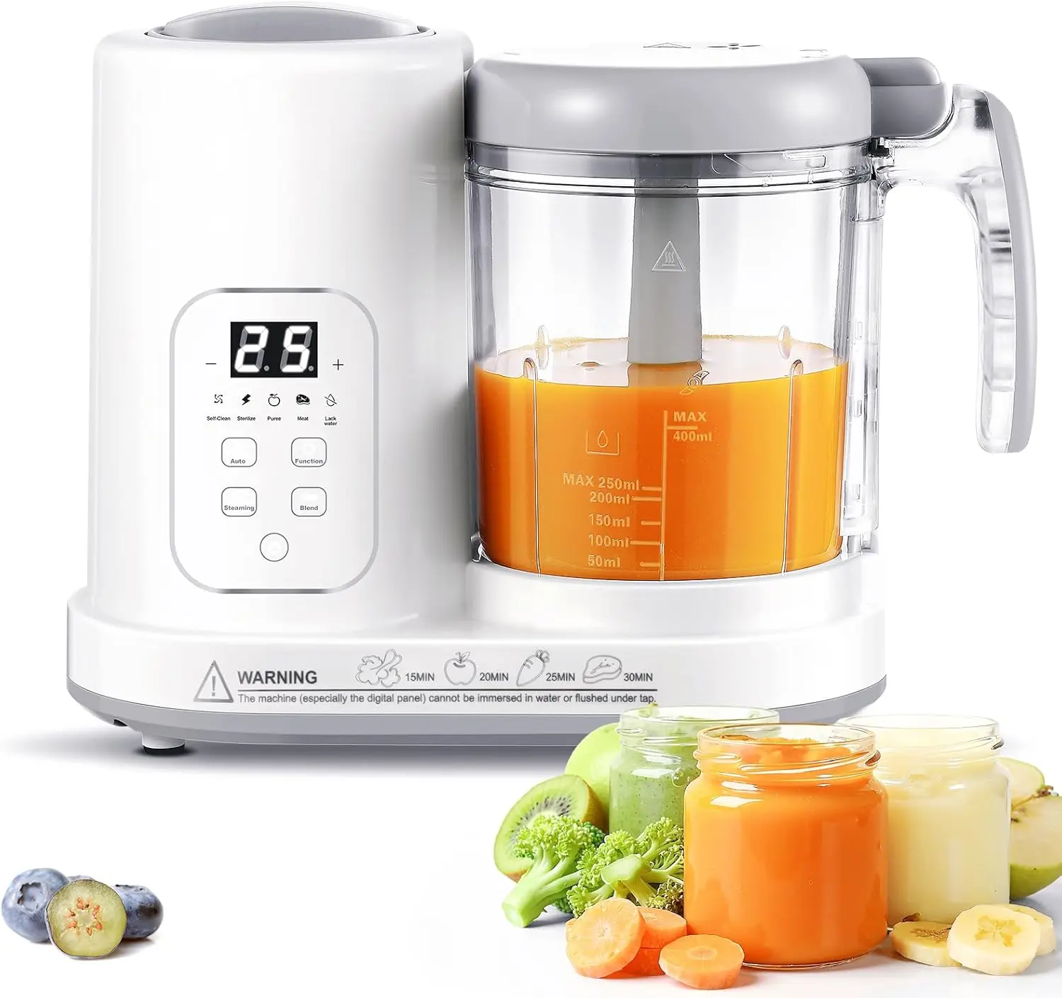 Baby Food Maker Pro Steamer Blender: 4 in 1  Steam Blend and Puree Maker with Self-Clean for Healthy Baby and Toddler Meal Prep - BPA-Free   BFA609TW1 cooking auto