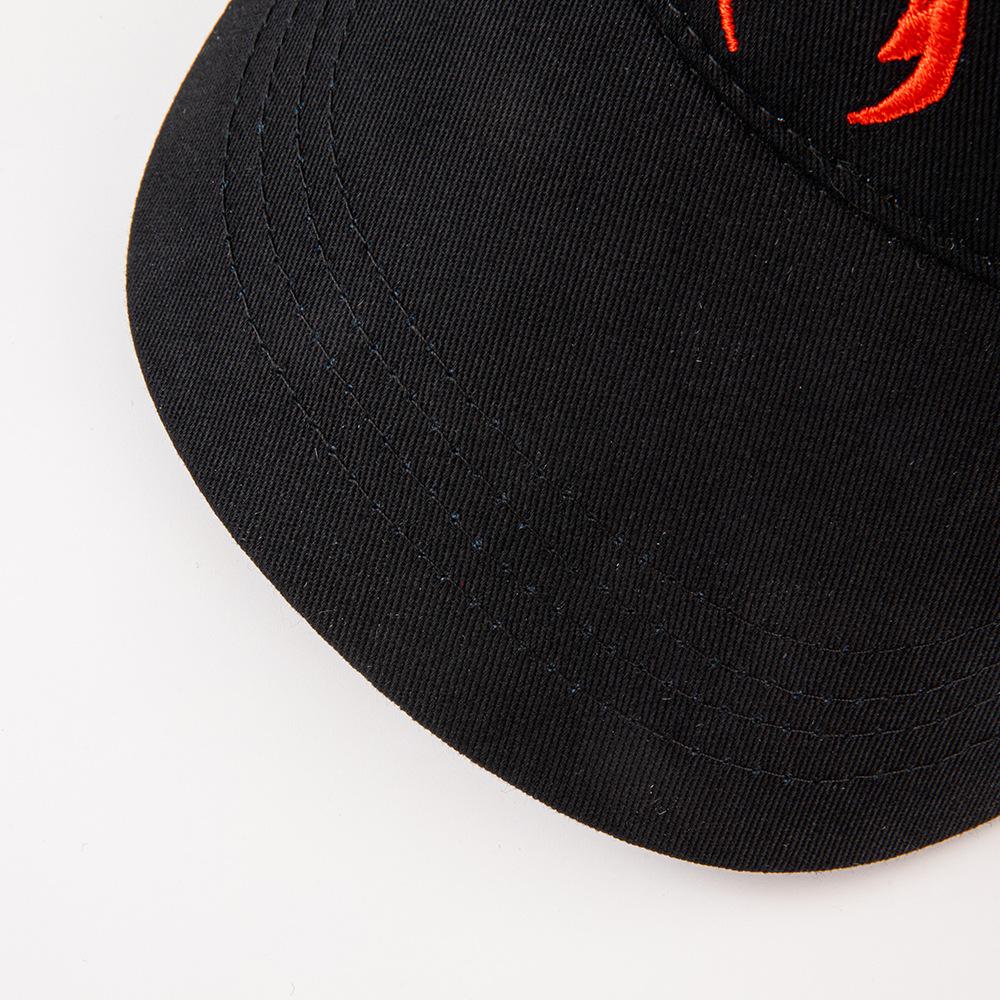 Outdoor sun protection, sunshade, UV protection wig baseball cap, men's and women's embroidered flame truck driver hat, hot-selling new style in Europe and America.