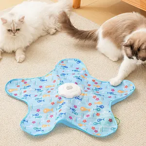 USB Rechargeable Interactive Cat Toy, Automatic Rolling Ball, Automatic Rotating Design, Lightweight & Durable Fabric, Indoor Outdoor Use, Perfect Gift for Cats