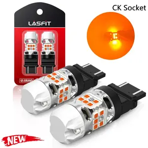 Lasfit (CK Socket) 3157 4157 LED Turn Signal Bulbs CanBus-Ready Amber CK Socket | T3 Series,2 PCS Lasfit (CK Socket) 3157 4157 LED Turn Signal Bulbs CanBus-Ready Amber CK Socket | T3 Series,2 PCS
