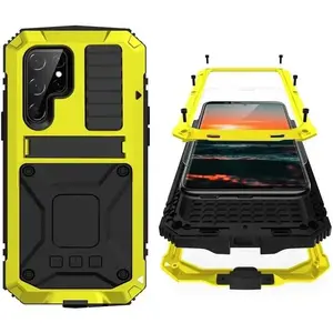 Heavy Duty Aluminium Metal Armor Case For Samsung S26 S24 S23 S22 S21 Note 20 Ultra S20 Plus A72 Shockproof Cover Screen Protector