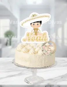 Personalized Charrito Cake toppers, Charrita cake topper, Mi bautizo, First birthday, Presentación, Tres años, Cincoañera, Personalized, Mexican