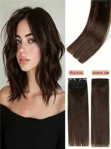 Mini Clip-In Hair Extensions, Real Human Hair Clips, Short Hair Volume Booster, Side Hair Quantity Enhancer, 15/20cm Hair Pieces