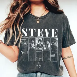 Retro Steve Harrington Season 1- Season 5 T-shirt Stranger Final Season Signature Sweatshirt Hoodie T