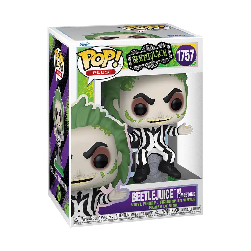 Funko Pop! Plus Beetlejuice - Beetlejuice on Tombstone #1757 Collectible Pop Vinyl Figure