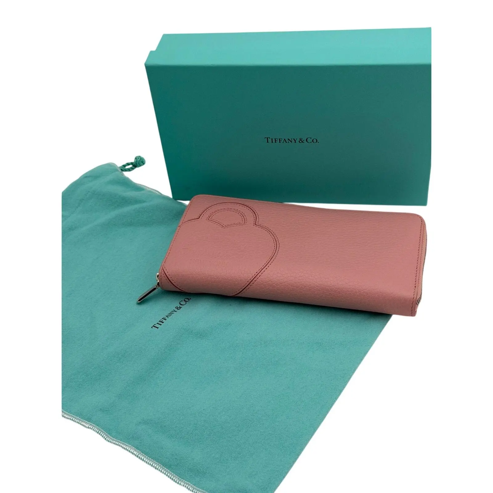 Pre-owned Tiffany & Co. Leather Wallet Large Zip Wallet