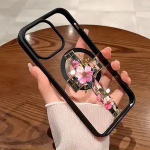 Premium Magnetic Phone Cases for iPhone11/12/13/14/15/16//17/Air/promax/Plus Elegant Floral Cross y2k cased MagSafe Ready, Anti-Fall, Springtok and Ultra-Thin Design |   Perfect for Everyday Use iPhone case