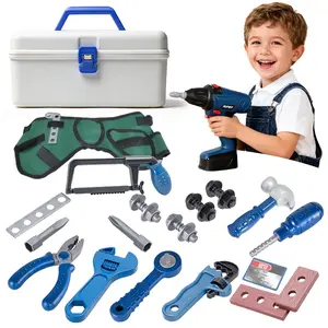 Uinle Baby Electric Drill Toy Set for Boys, Realistic Repair Playset, Develops Practical Skills, Best Birthday Gift for Kids Aged 3+, Complete Set, Realistic Tools, Ideal Gift