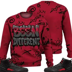 Bloodline 12s Outfit Ugly Sweater, Drip Been Different Graphic Tee Sneaker Color Match Shirts