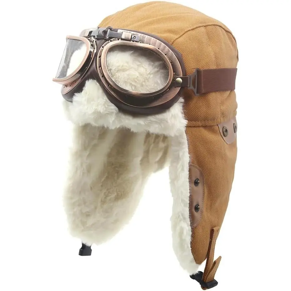 Adults Vintage Aviator Hat Trapper Cap