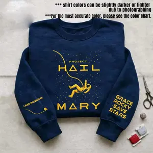 Embroidered Project Hail Mary Rocky Astronaut Space Sweatshirt, Project Hail Mary Inspired Graphic Tee, Cute Astronomy Gift for Her