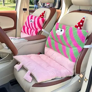 Soft Plush Car Seat Cushion, Comfortable One-Piece Design, Creative Home & Car Use, Cute Monster Pattern, Universal Fit, Car Seat Cushions For Driving