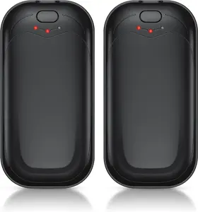 Hand Warmers Rechargeable 2 Pack, Electric Hand Warmer Portable Handwarmers Pocket-Sized Hand Heater with 3 Levels Heat, Fast Heating Pocket Warmer   for Men & Women, Office, Travel