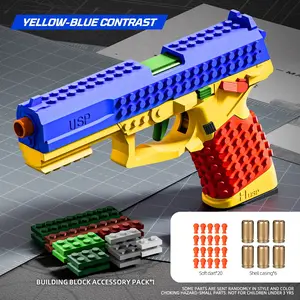 Building Block Toy Gun, DIY Creative Handgun Model, Stem Display Piece, Suitable for Ages 6+, Birthday Gift