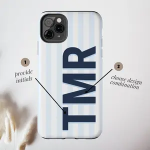 Custom Monogram Initials Case for Phone Case, Retro Christmas Movie Phone Case for iPhone 17 16 15 14 13 12 11 Pro Max X XS & SS Galaxy S21–S25 Plus Ultra, Holidays Xmas Tough Case, Perfect Gift for Film Lovers, Classic Gift for Her Him