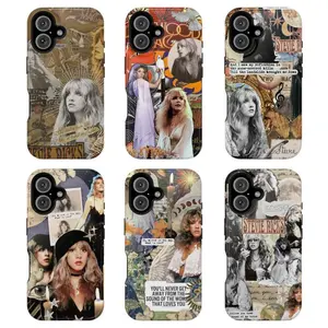 Vintage Stevie Nicks 80s Music Artist Retro Style Art Heavy Duty Tough Phone Case Shockproof Drop Protection Durable Hard Cover Aesthetic Gift for iPhone 11 12 13 14 15 16 17 Pro Max Plus