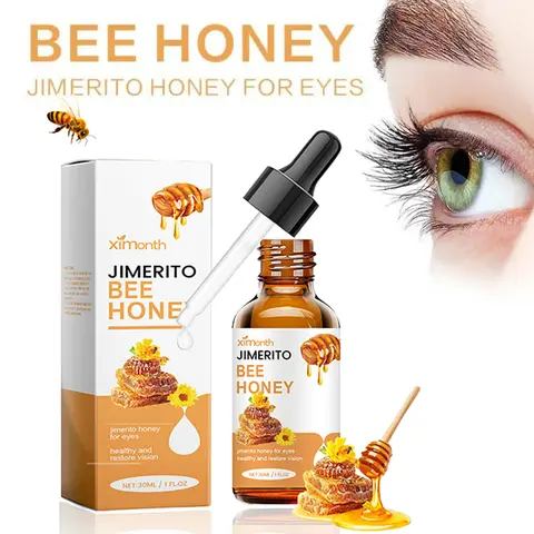 Ximonth Jimerito Pure Honey Eye Gel - 50ml Gentle Non-Irritating Natural Daily Eye Treatment, Soothing Hydrating Solution for Dry Delicate Area, Eases Discomfort, Relieves Floaters, Cleanses, Wipes Away Excess, Cleansing