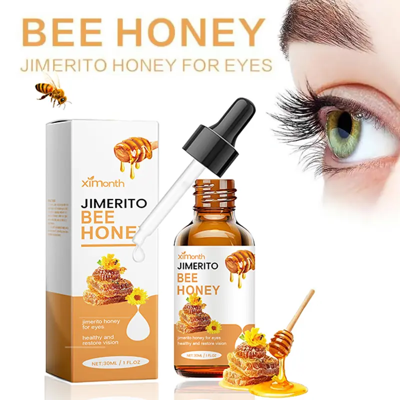 Ximonth Jimerito Pure Honey Eye Gel - 50ml Gentle Non-Irritating Natural Daily Eye Treatment, Soothing Hydrating Solution for Dry Delicate Area, Eases Discomfort, Relieves Floaters, Cleanses, Wipes Away Excess, Cleansing
