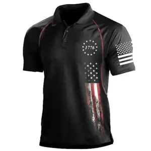 1776 Independence Day Military Polo Shirt Men T-shirt