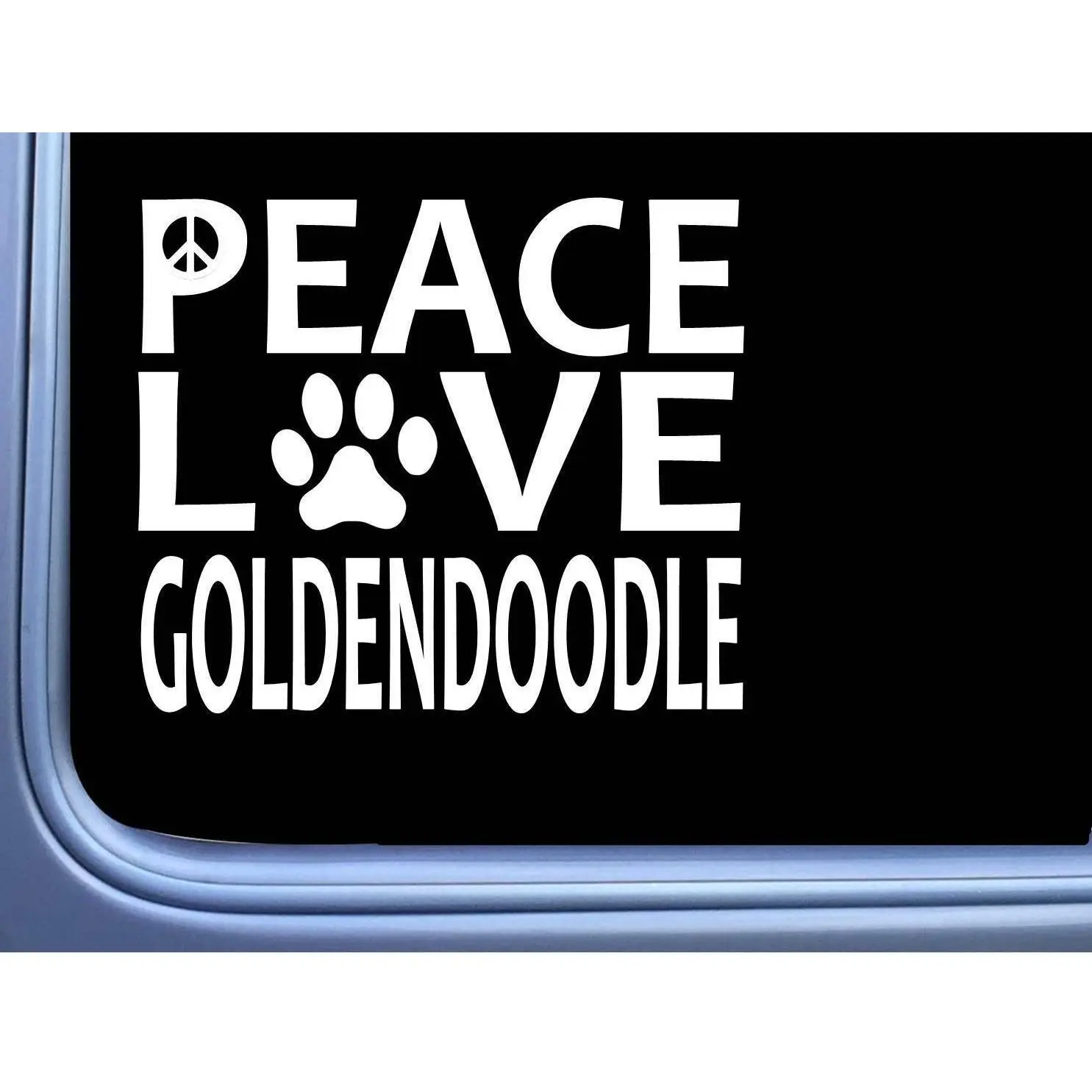 Goldendoodle Peace Love L631 Dog Sticker 6" decal