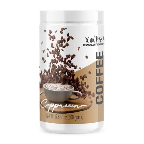Evolution Coffee Cappuccino Flavor Beverage Creamy with L-Carnitine a Dietary Supplement Product