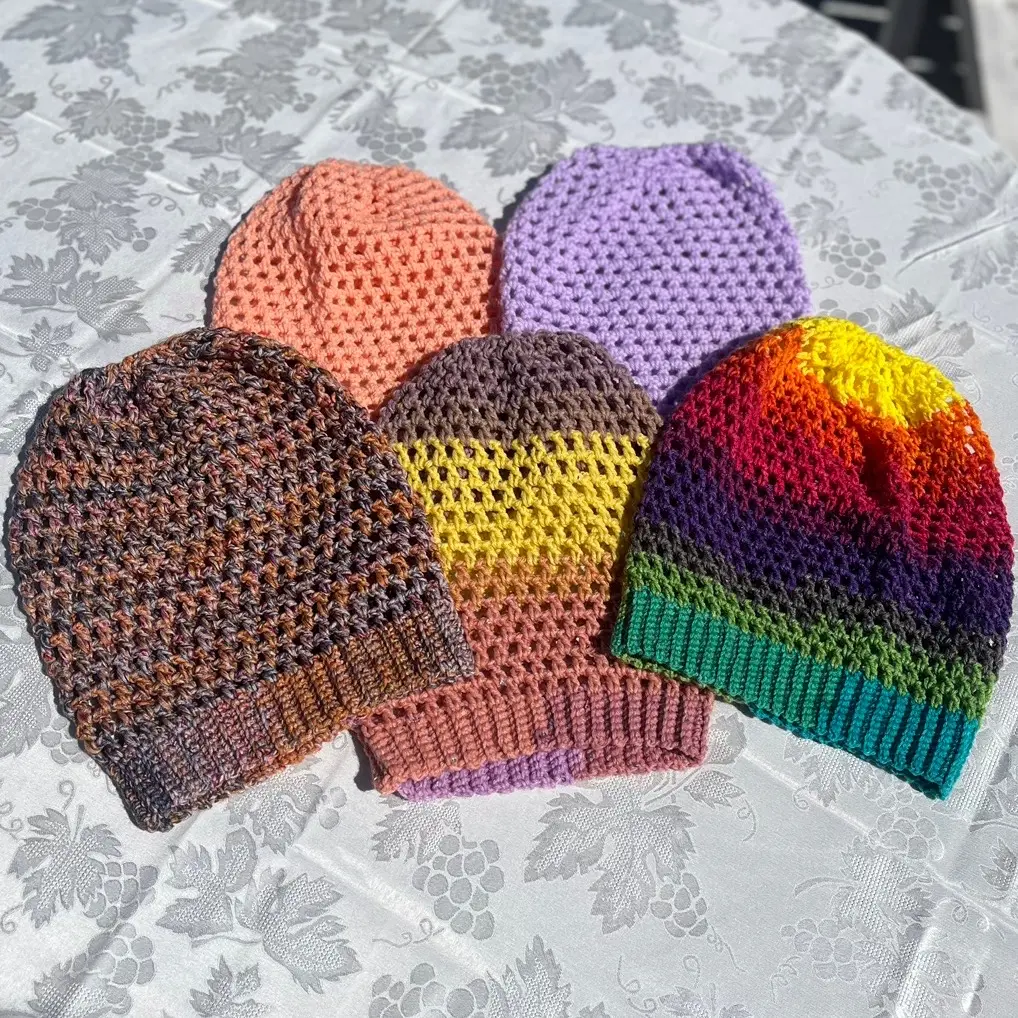 Handmade Crochet Slouch Beanie - Unisex Winter Fashion Hat