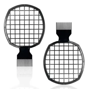 2Pcs Upgraded Twist Combs Hair Sponge Brush, Superior to Hair Sponge for Curls in Men and Women, Dual-sided Design,  2 Combs Included